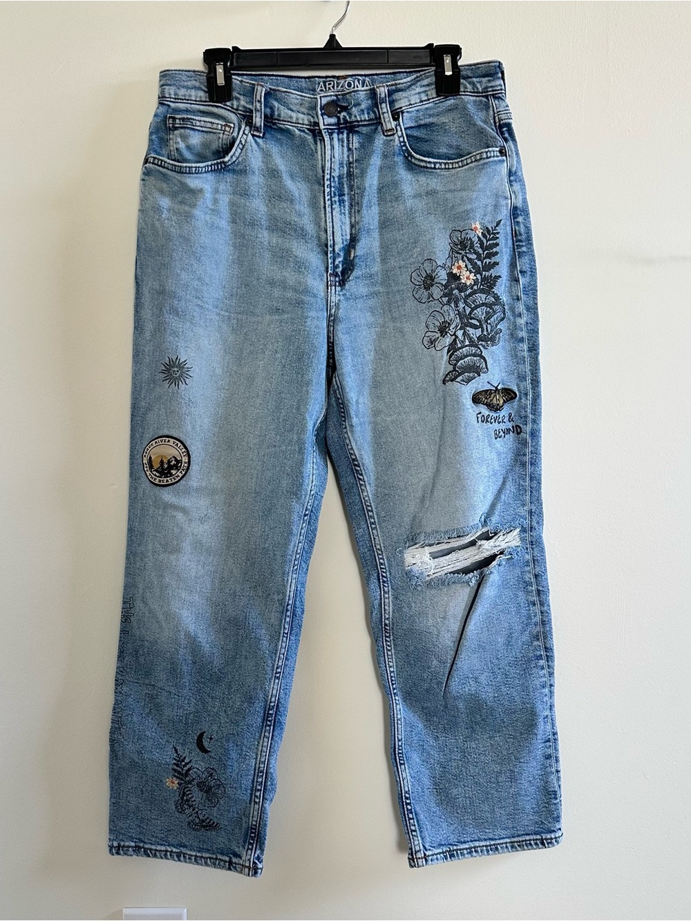 Arizona highest rise vintage straight tattoo designed pants- 14